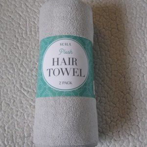 Scala Plush Hair Towel 2 Pack